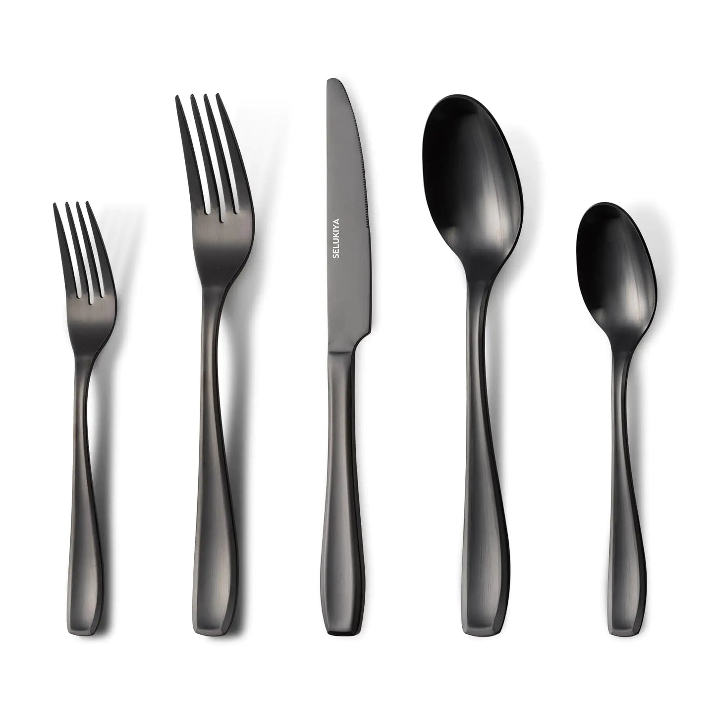 Stellar Select 20-Piece Matte Black Flatware Set