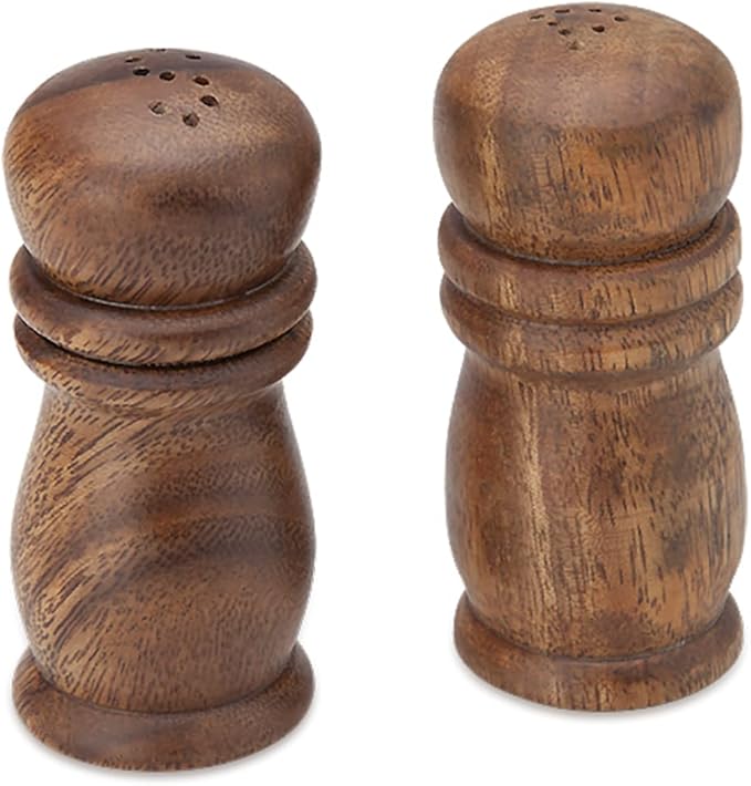Acacia Wood Spice Dispensers 4" Tall