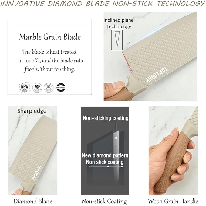 Khaki Chef's Select 6-Piece Knife Set