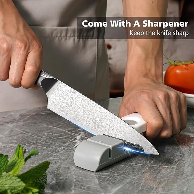 SharpEdge 8-Inch Japanese Chef Knife Set with Accessories