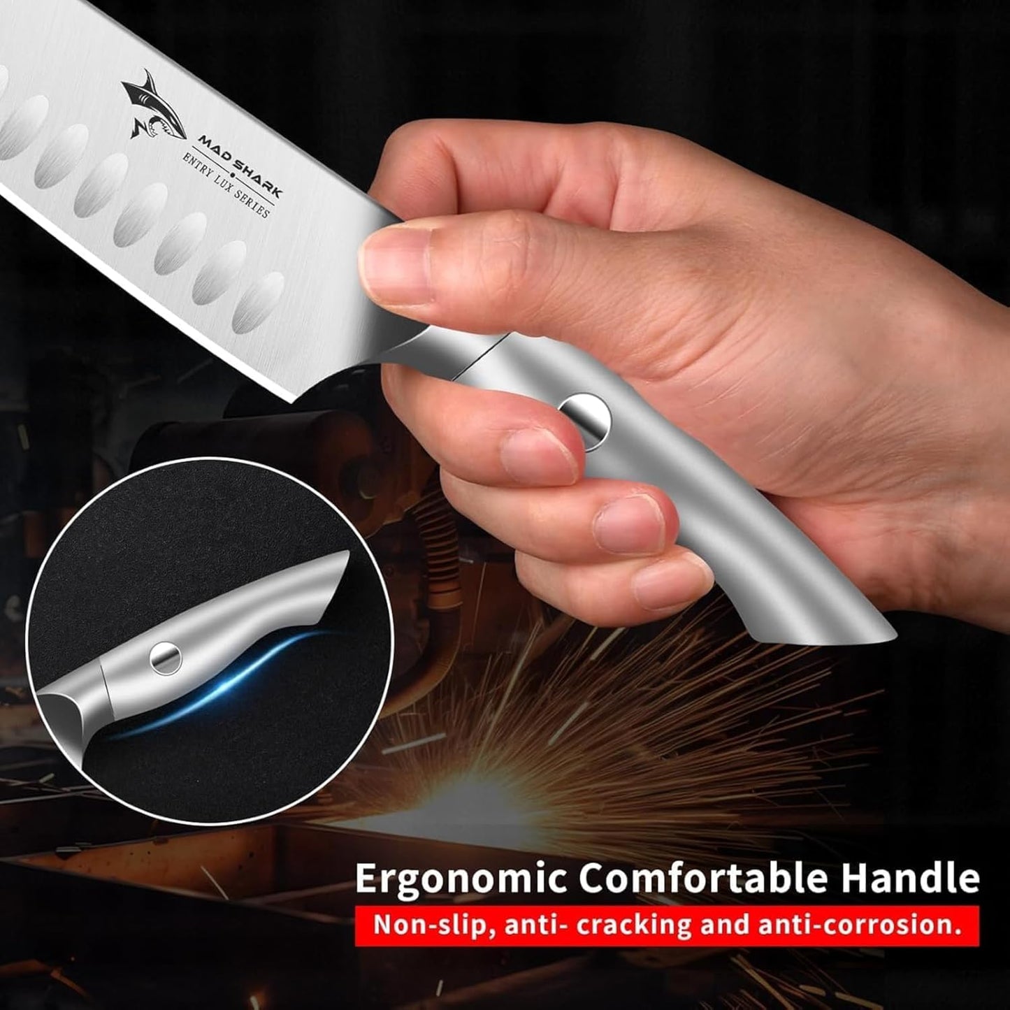 MAD SHARK Superior Santoku 8" Chef Knife