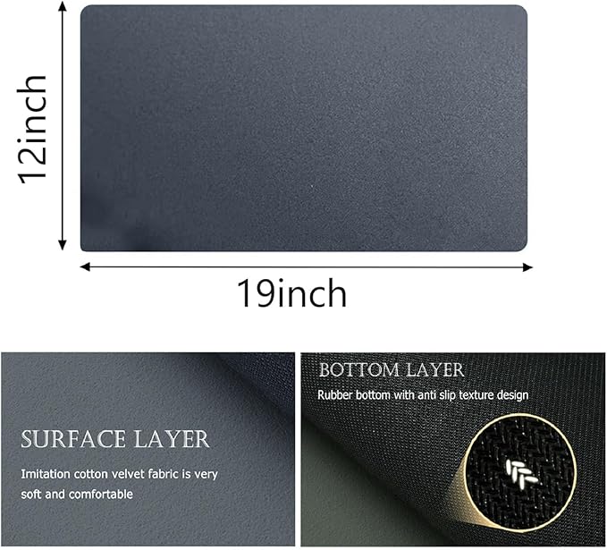 Quick-Dry Kitchen Counter Mat 12x19 (Black)