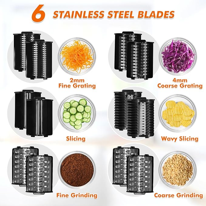 Anatole 5-in-1 Stainless Steel Electric Grater
