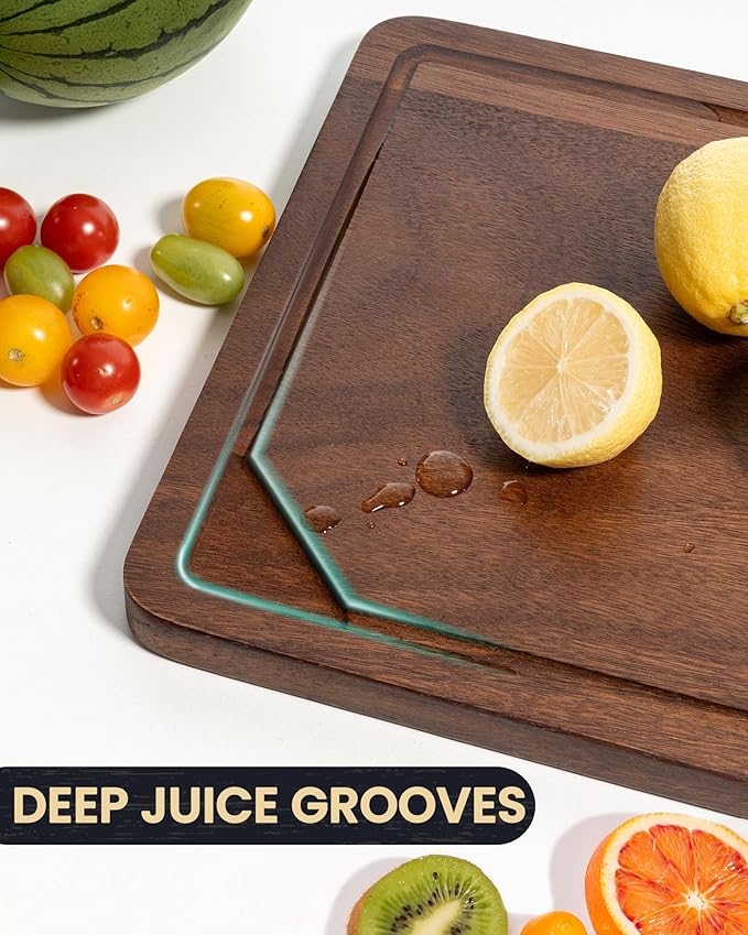 Axeman Premium Walnut Cutting Board with Juice Groove