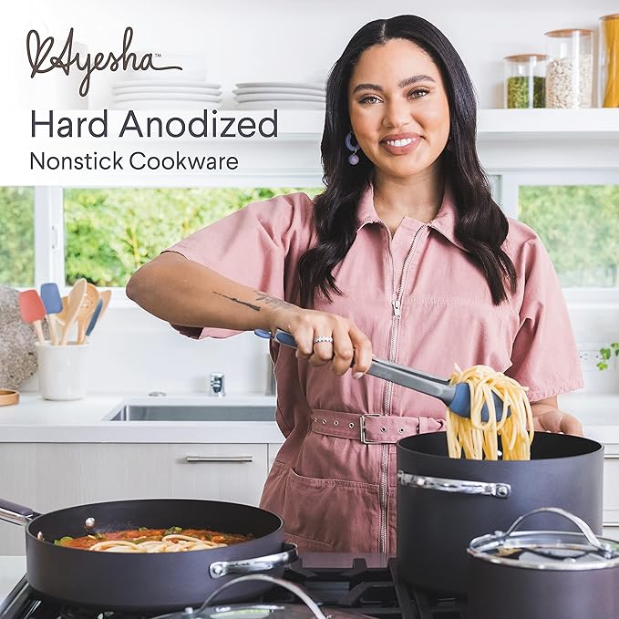Ayesha Curry 4-Qt Nonstick Hard Anodized Saucepot