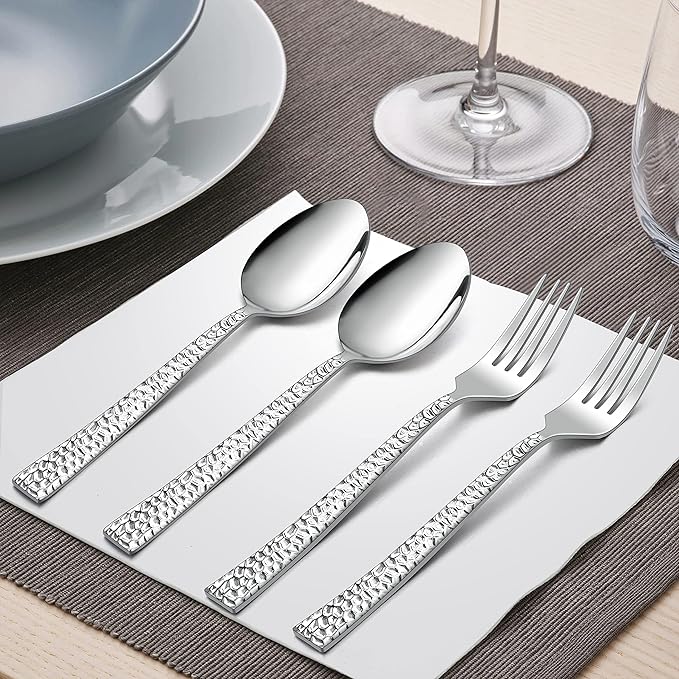 HaWare 24-Piece Stainless Steel Forks & Spoons Set
