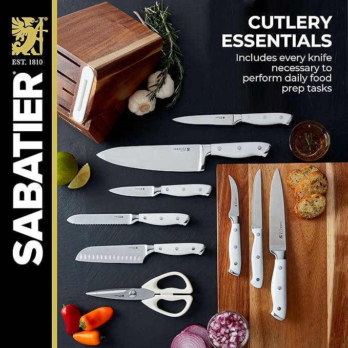 Sabatier 15-Piece Precision Edge Knife Set with Acacia Block