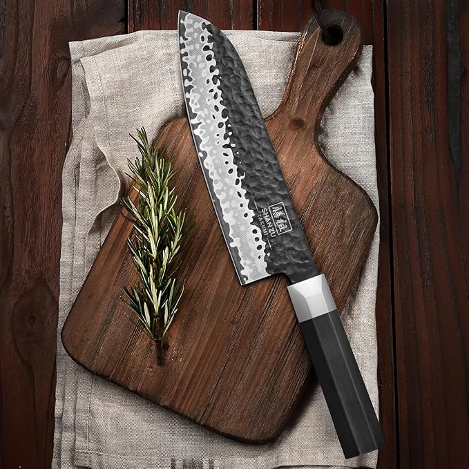 SHAN ZU Pro Santoku 7 Inch Japanese Chef Knife