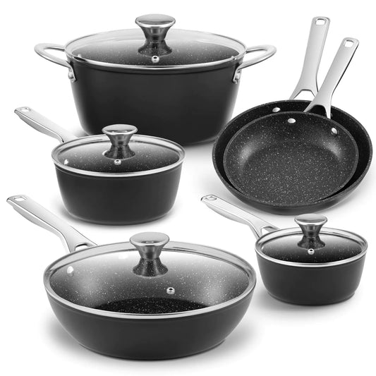 BEZIA 10-Piece Induction Nonstick Cookware Set