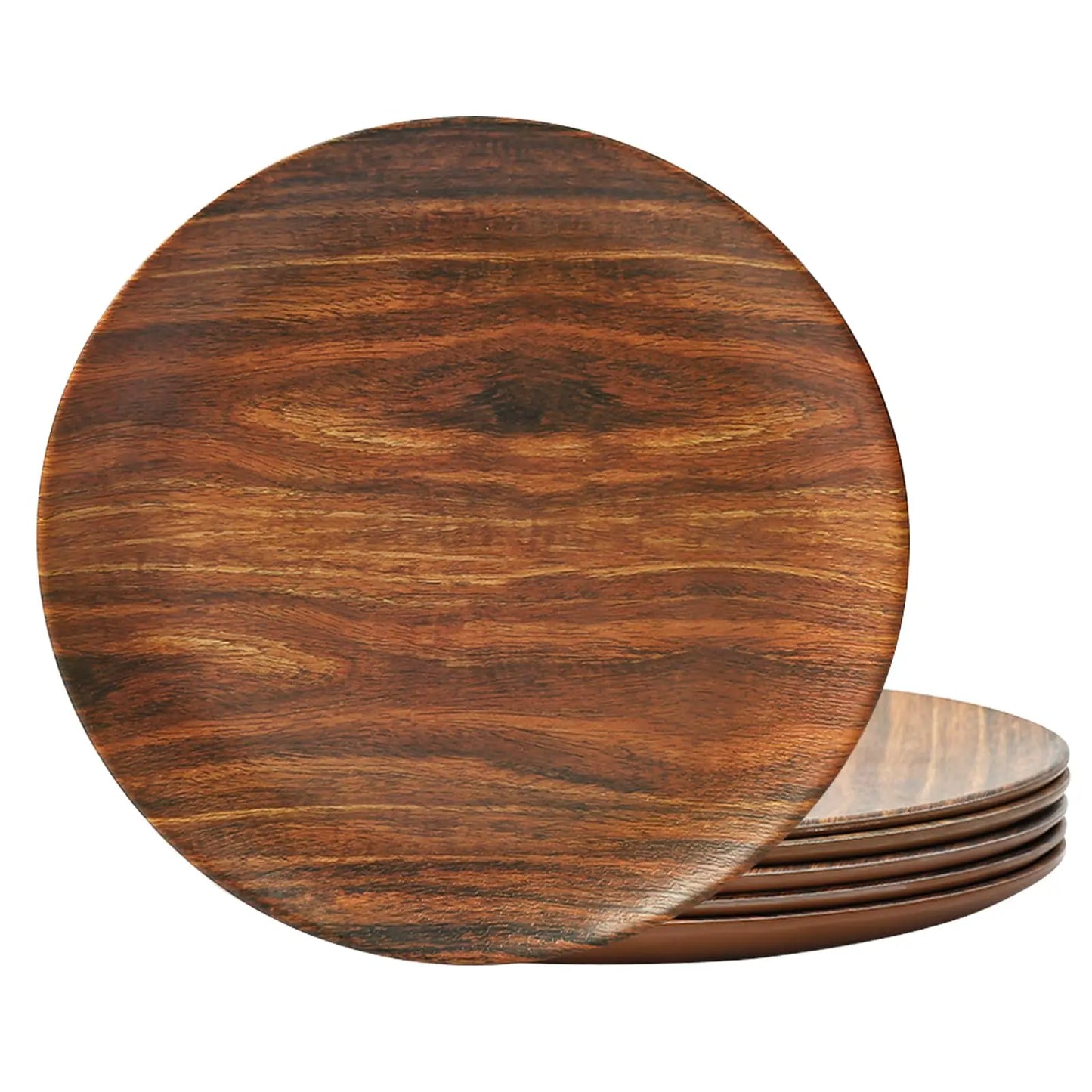 TP Rosewood Melamine 6-Piece Plate Set