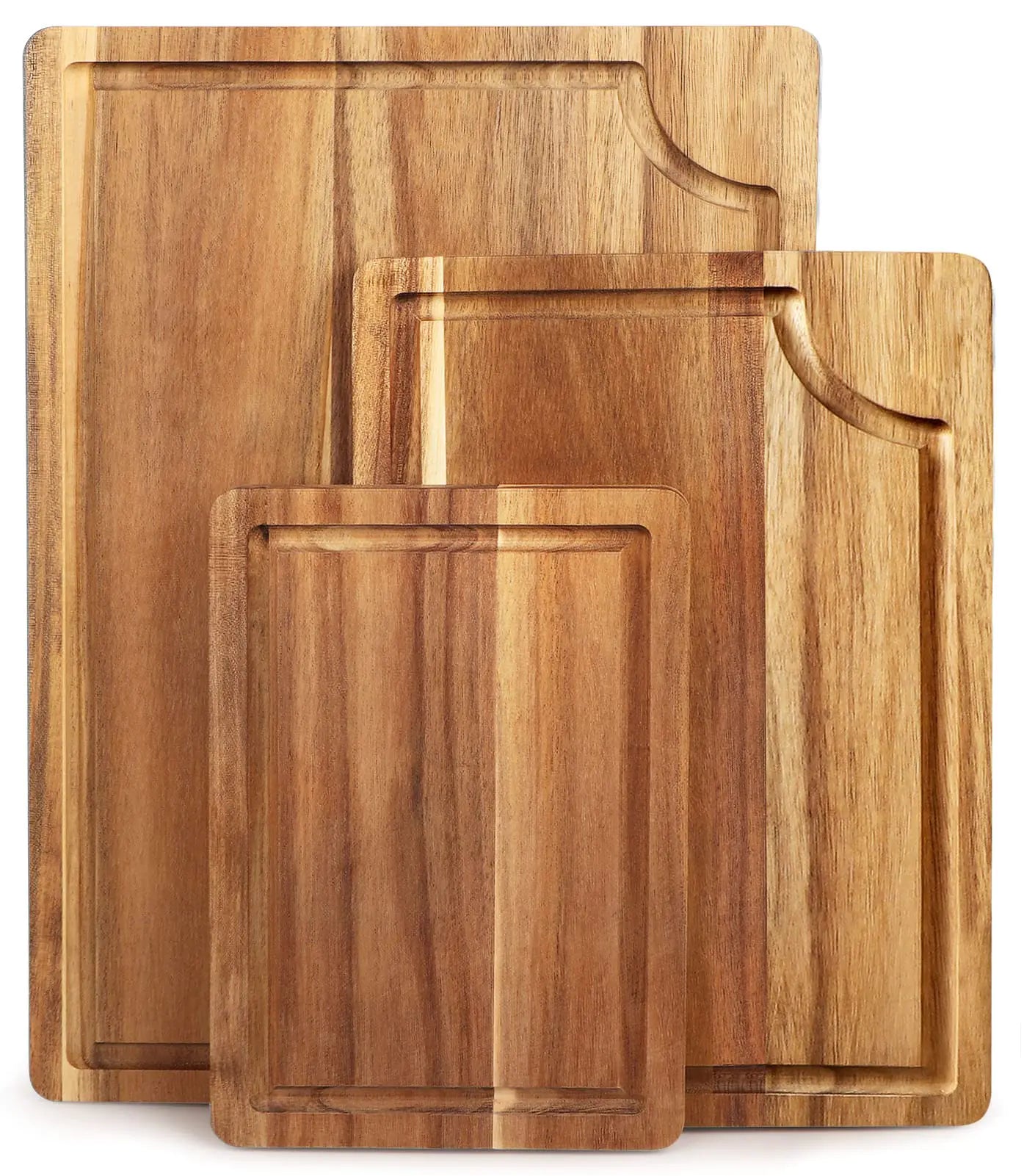 Acacia Trio Cutting Boards with Juice Grooves
