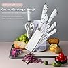 Retrosohoo 9-Piece Elegant White Chef Knives Set with Sharpener and Stand