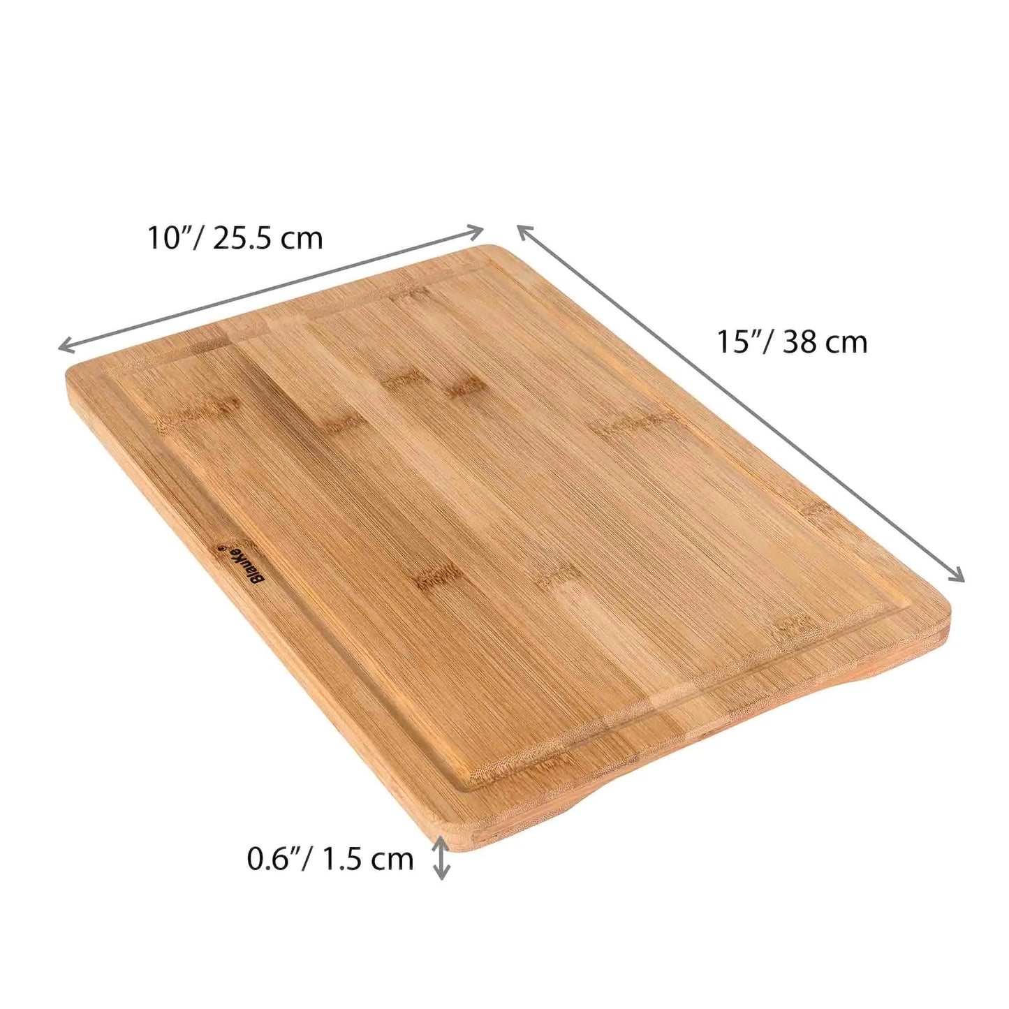 Bamboo Deluxe Cutting Board 15x10 - Juice Groove with Handles