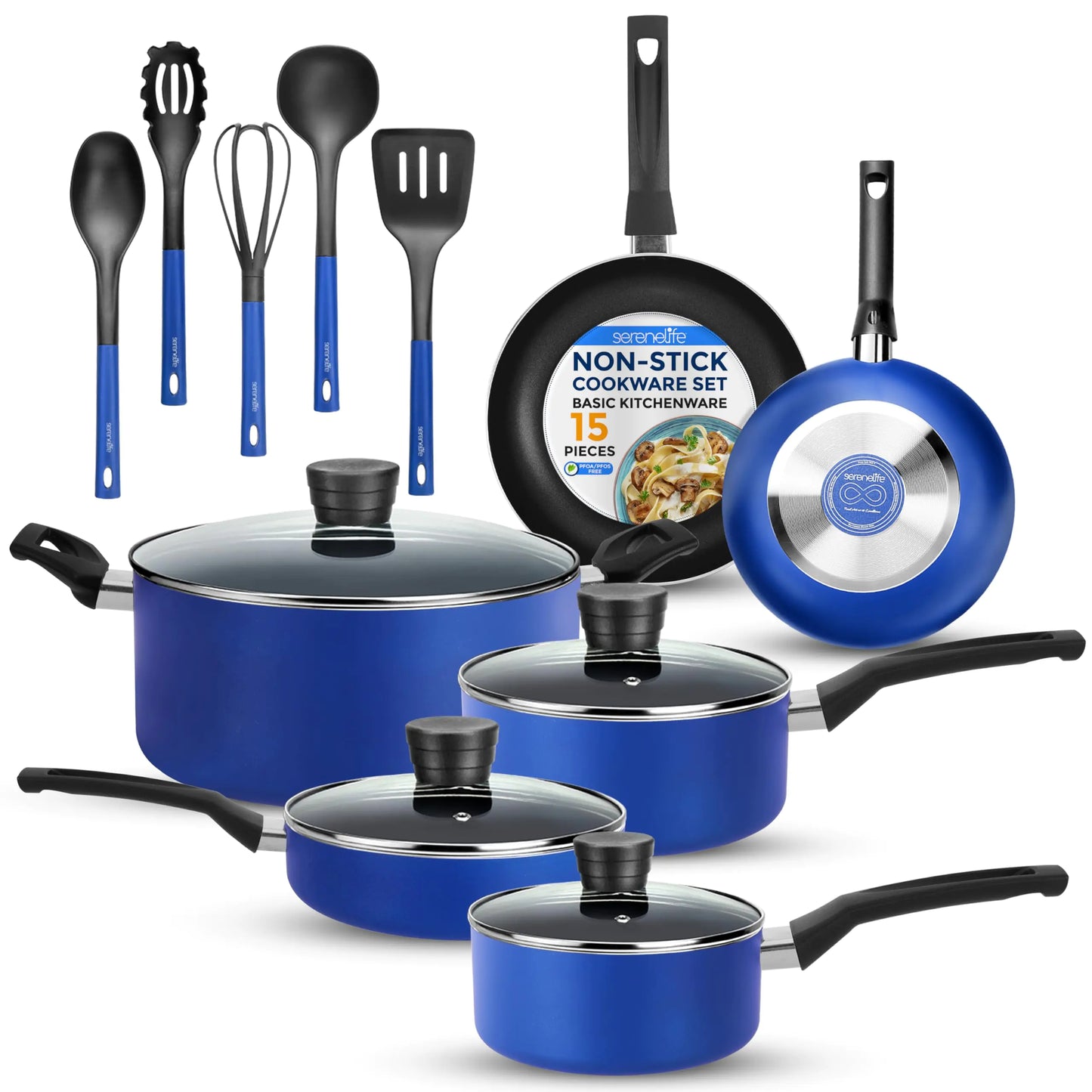 SereneLife 15-Piece Elegant Kitchen Set