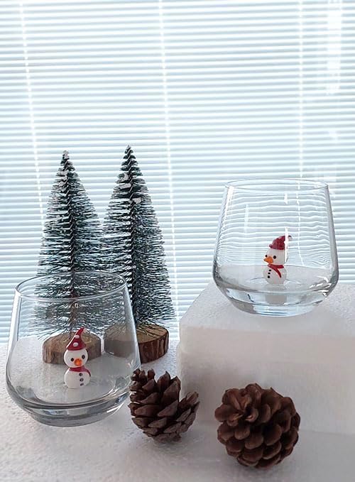 FrostyCraft 3D Snowman Glass - 12oz Stemless Drinkware