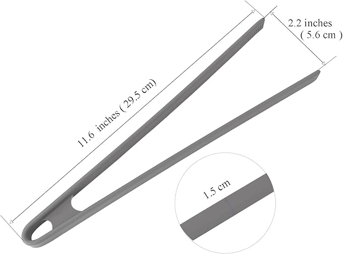 SiliconeSafe 11.6' Kitchen Tongs