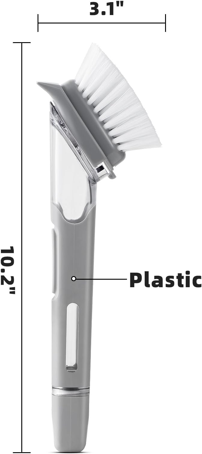 SUBEKYU Dual Dish Scrubbers with Soap Dispenser