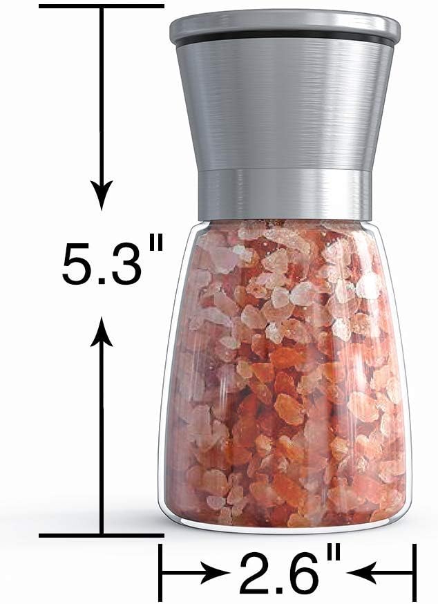 2-Piece Stainless Steel Salt & Pepper Mill Set