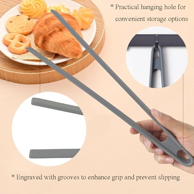SiliconeSafe 11.6' Kitchen Tongs