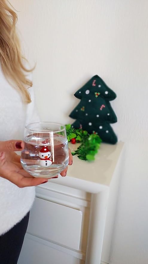 FrostyCraft 3D Snowman Glass - 12oz Stemless Drinkware