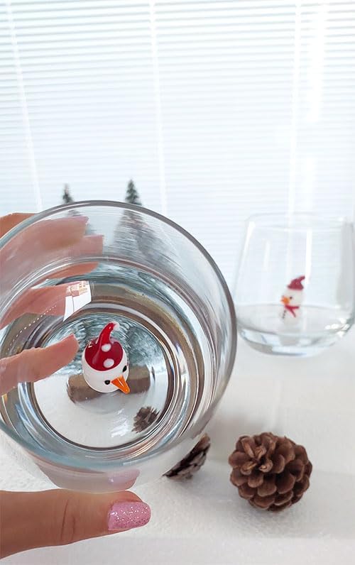 FrostyCraft 3D Snowman Glass - 12oz Stemless Drinkware