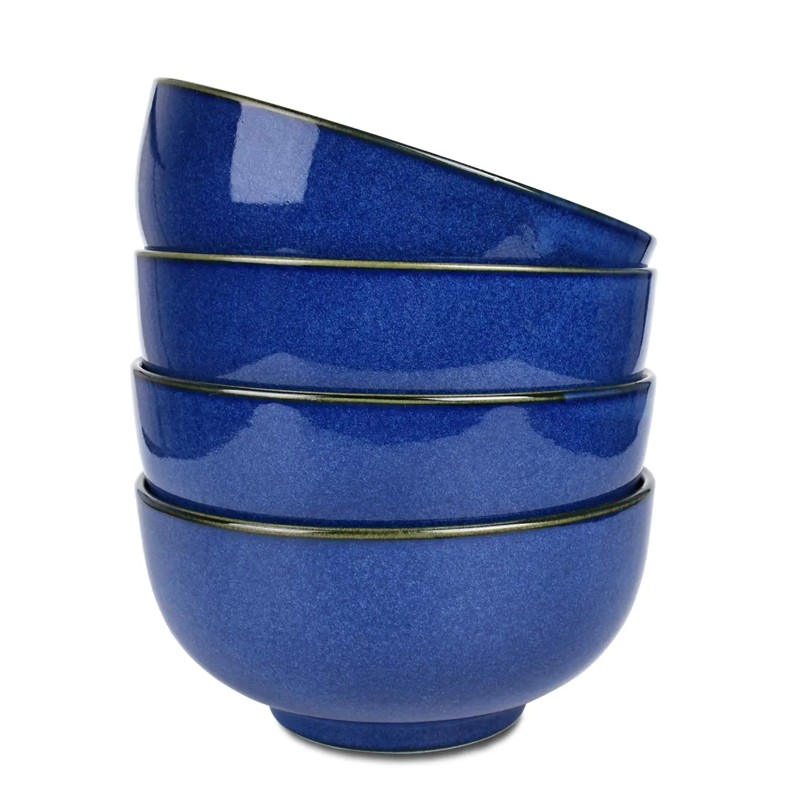 Bosmarlin Royal Blue Ceramic Bowls 24oz - Set of 4