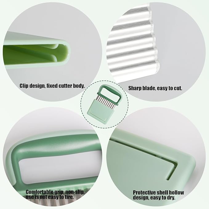 Stainless Crinkle Veggie Cutter - Wave Chopper with Handle