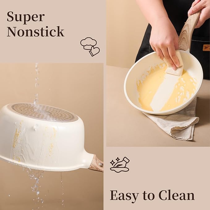 White Granite Induction Kitchen Set 14 Pc