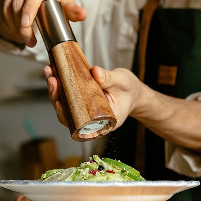 Luxury Stainless Steel Salt & Pepper Mill Set