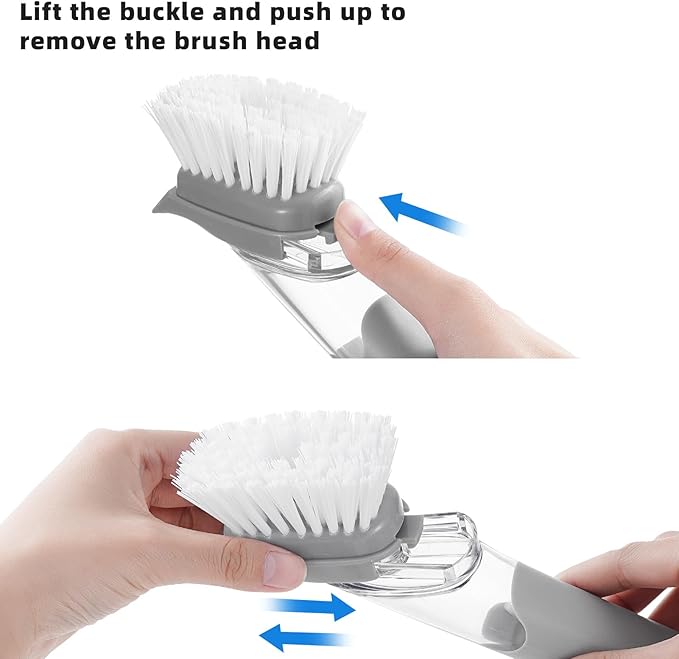 SUBEKYU Dual Dish Scrubbers with Soap Dispenser