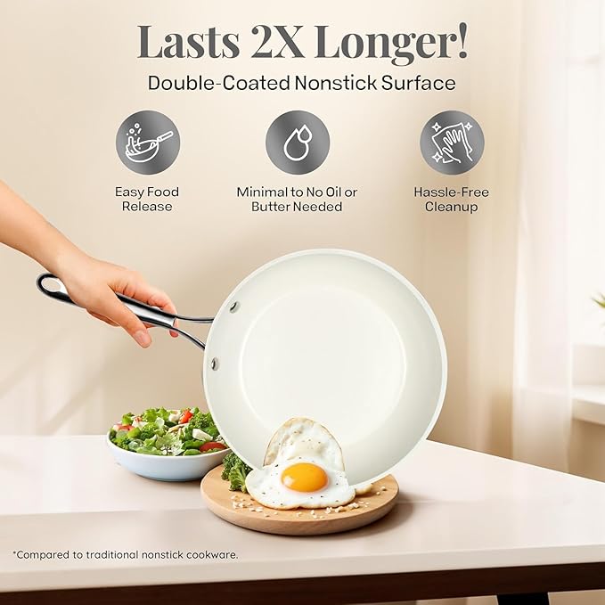 Gotham Steel 3-Piece Copper Nonstick Skillets