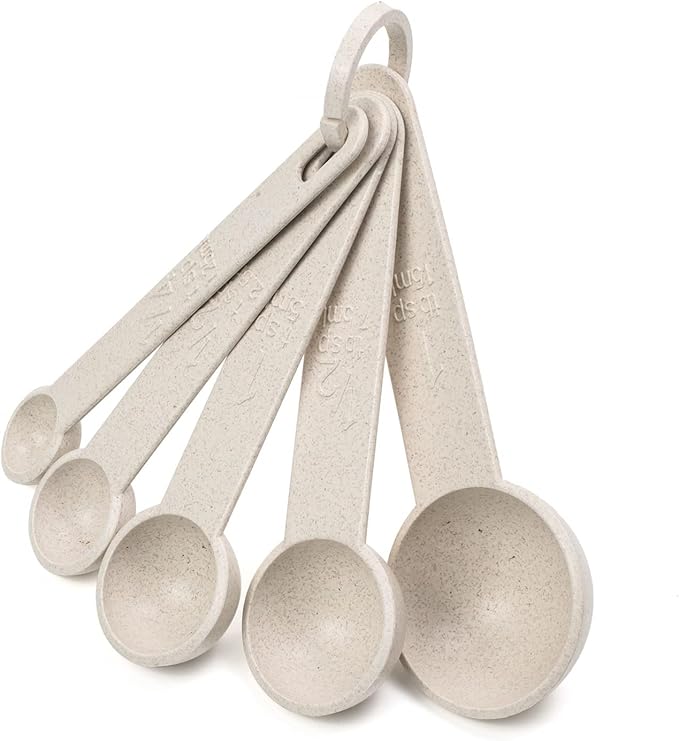 Beille Cream Wheat Straw Measuring Cups Spoons Set Cooking Baking Tools 10pc