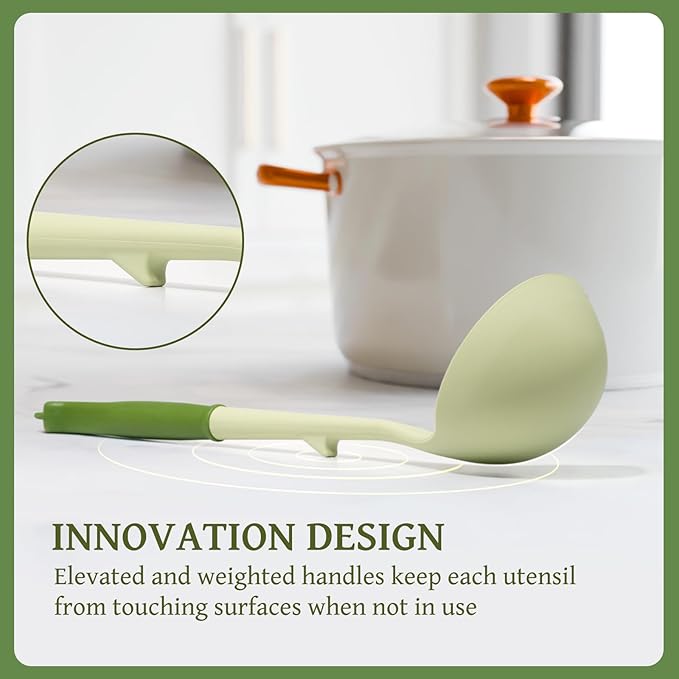 Kikcoin 43-Piece Silicone Kitchen Set - Heat Resistant and BPA Free