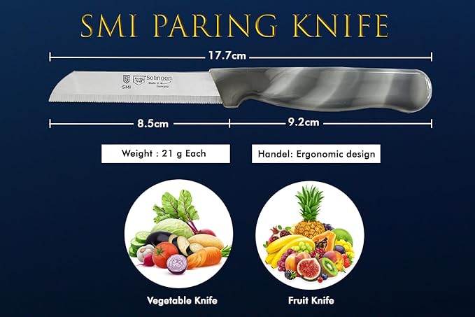 SMI 6-Piece Solingen Serrated Paring Knife Set