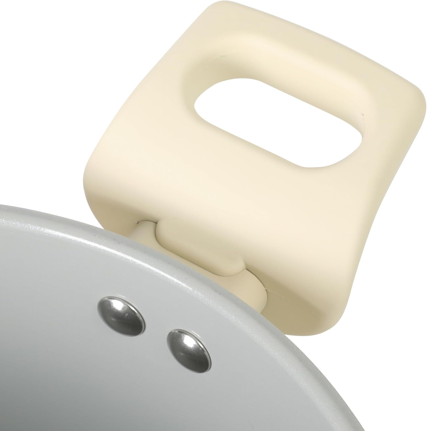 Gibson Home Barnsdall 10-Piece Deluxe Ceramic Cookware Set - Linen White/Grey