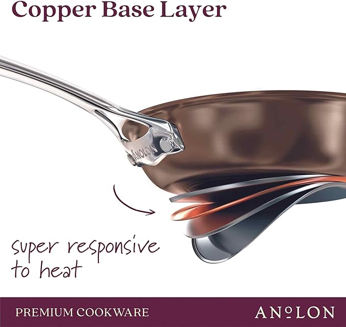 Anolon Copper Luxe Nonstick Skillet Duo - 8.5" & 10"