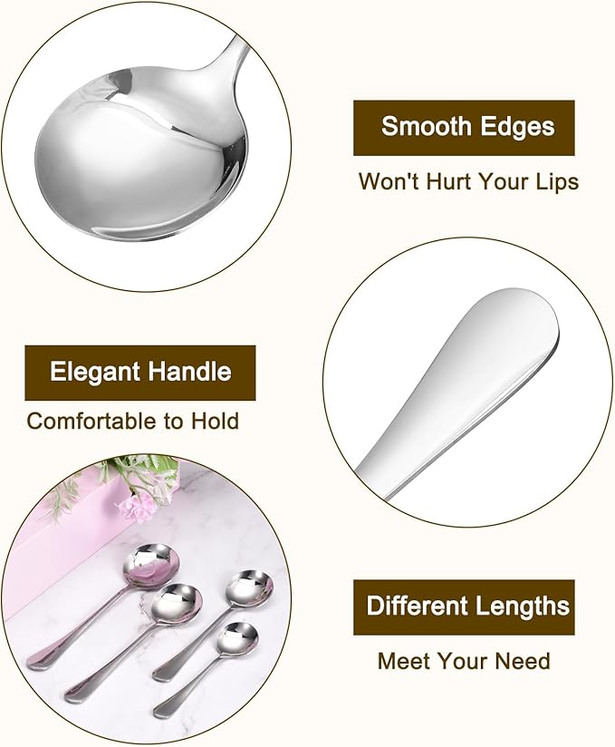 Stainless Elegance 6pc Soup Spoons