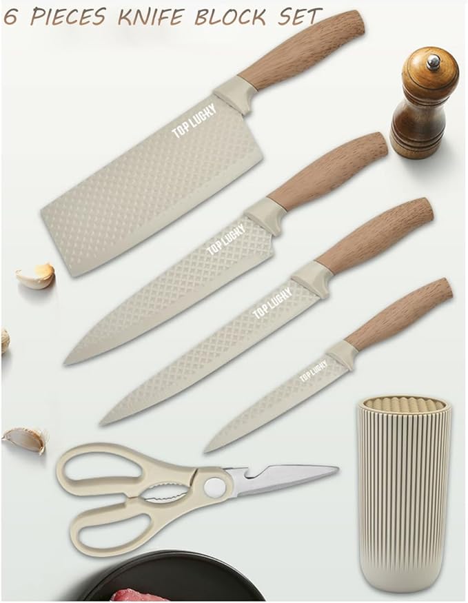 Khaki Chef's Select 6-Piece Knife Set