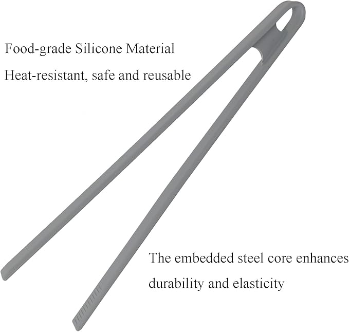 SiliconeSafe 11.6' Kitchen Tongs