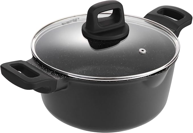 9.5'' Granite-Coated Non Stick Casserole Pot - Ergonomic Handle, Induction Ready