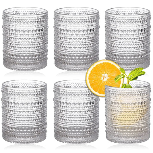 Vintage Hobnail 6-Piece Glass Set 13 oz