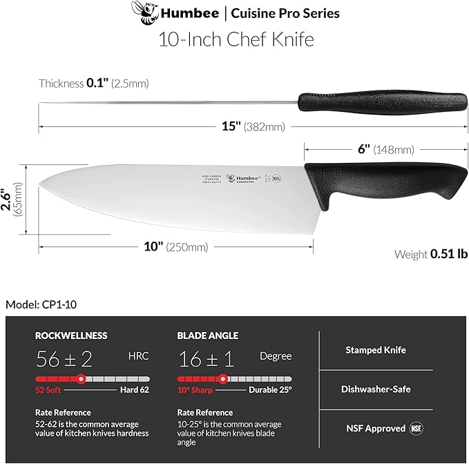 Humbee 10-Inch Master Chef Precision Knife