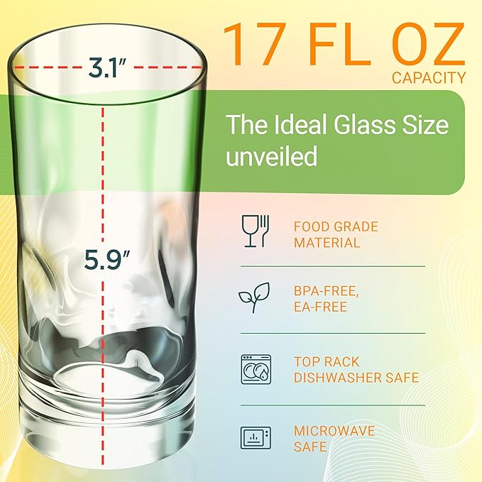 Bravario Tough Tritan Tumblers 17 oz | Dishwasher Safe & Shatterproof