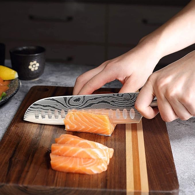 AIRENA Precision Santoku Chef Knife - 7" Japanese Stainless Steel