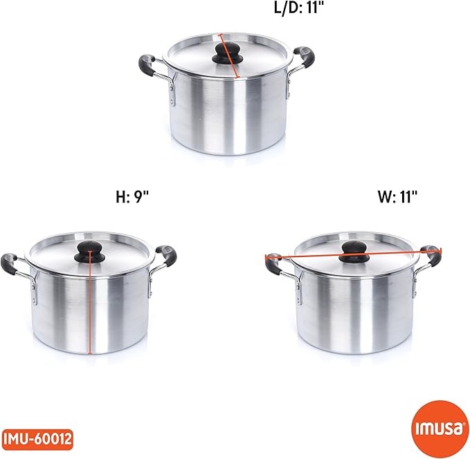 IMUSA 12Qt Essential Stock Pot