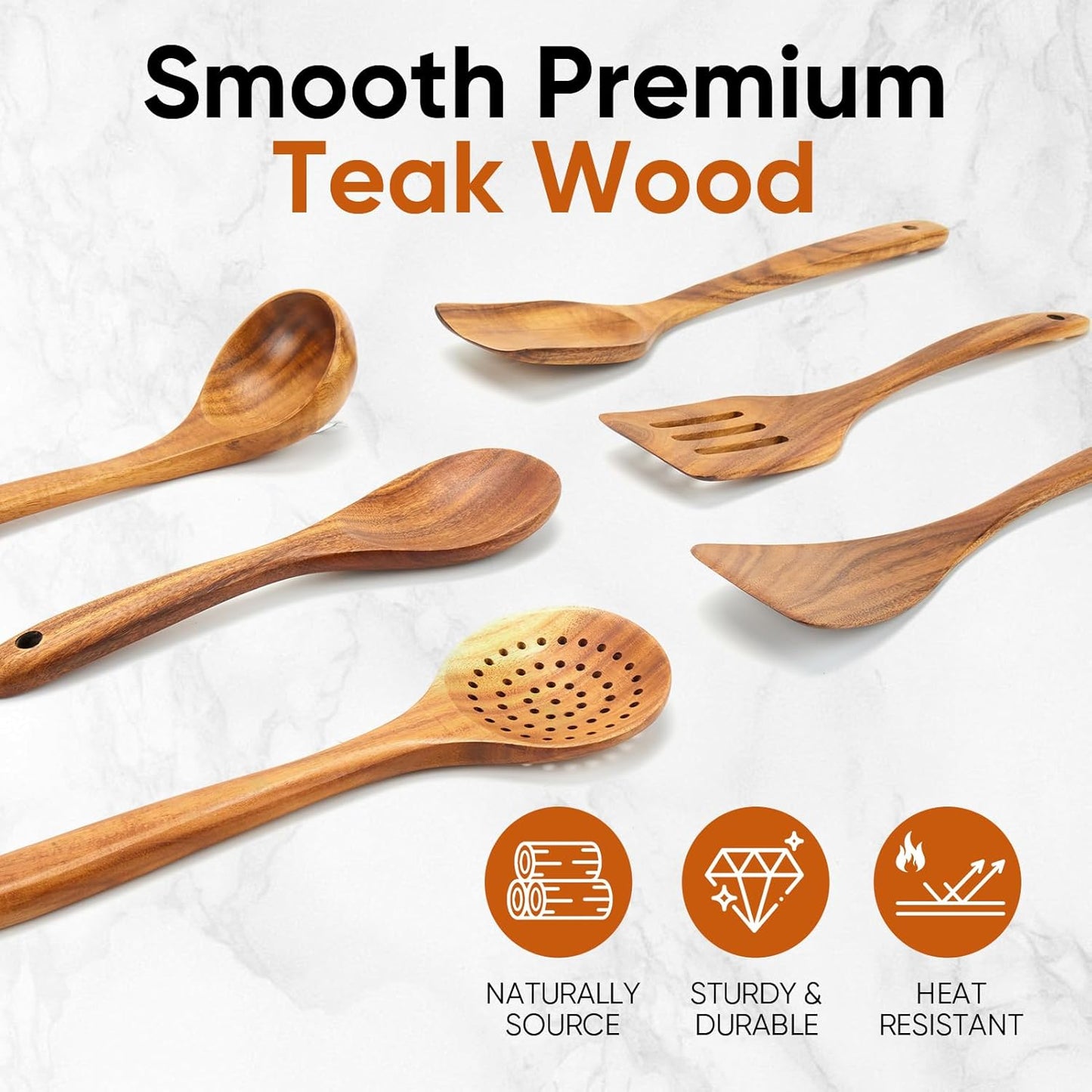 TeakMaster 6-Piece Wooden Cooking Set