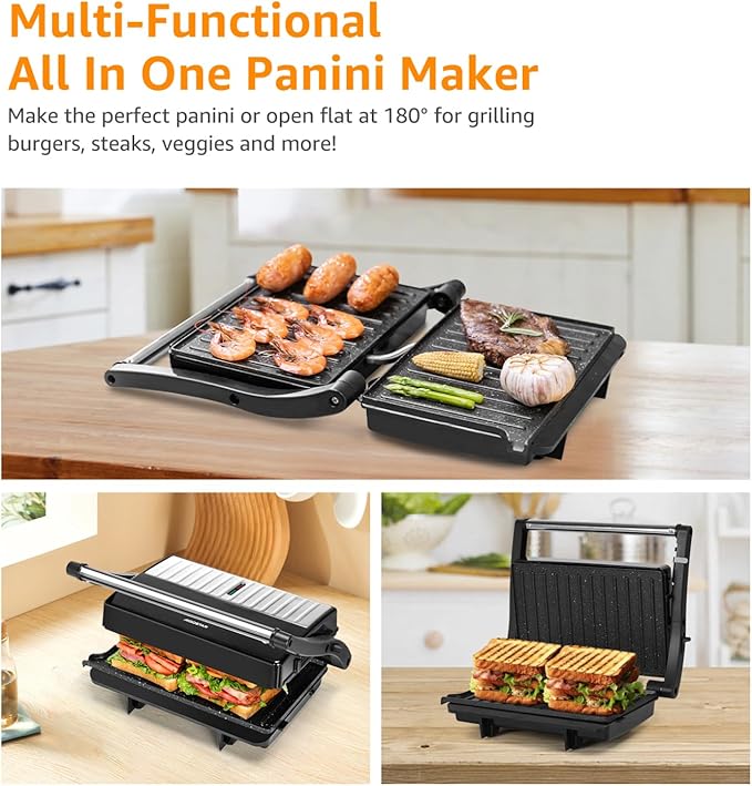 Aigostar Ceramic Panini & Grill Master 1000W