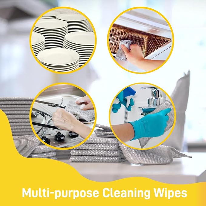 TripleSteel 10 Pack Scrubber Set for Kitchen and Home