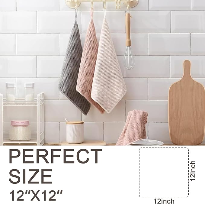 K&Janet Supreme Waffle Microfiber Dish Towels 12 Pack