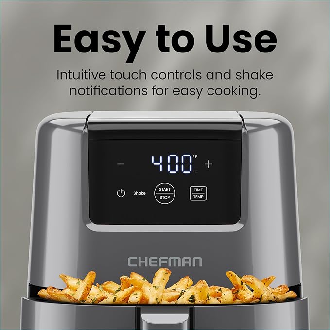 CHEFMAN Compact 2-Qt Digital Air Fryer - Quick-Cook Touchscreen with Easy-Clean Basket